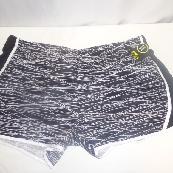 Athletic Works Pants - Shorts XXL Running Black/White Lined Pull On 💕
